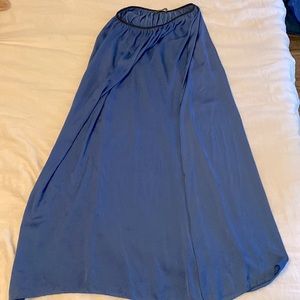 Royal Blue Silk Maxi Skirt (Zara)